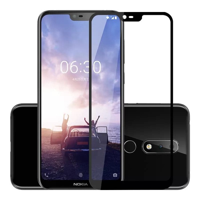 NOKIA 3.1 PLUS / NOKIA 5.1 PLUS  X5 / NOKIA 6.1 PLUS X6 TEMPRED GLASS FULL LEM ANTI GORES KACA COVER