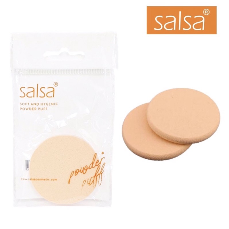 SALSA Spons Bedak Coklat Bulat / Persegi- Powder Puff