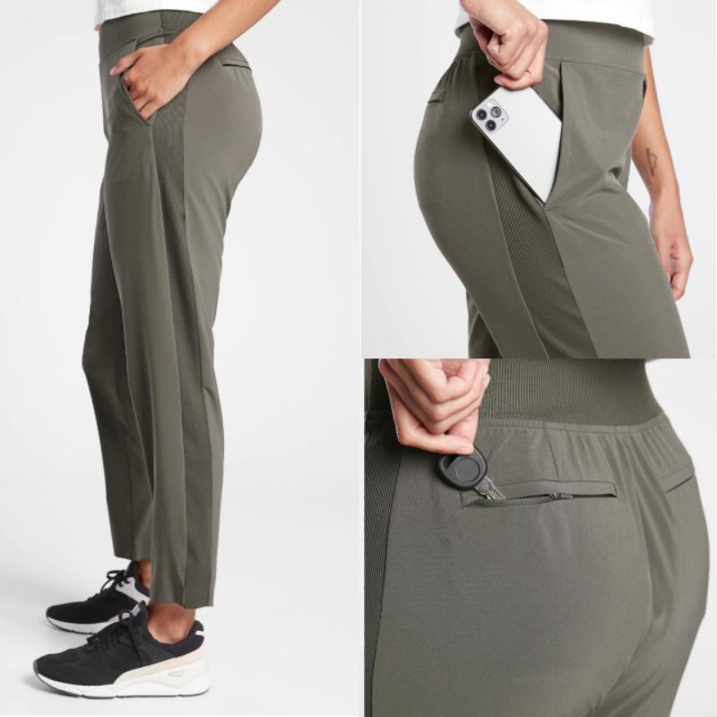 Celana Panjang Athleta Brooklyn Ankle Pant Olive Original Jogger Pants Size Lengkap Original SF.ID