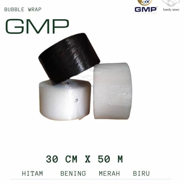 

BUBBLE WRAP GMP MURAH HITAM/BENING GMP 3KG 30cm x 50m - Hitam