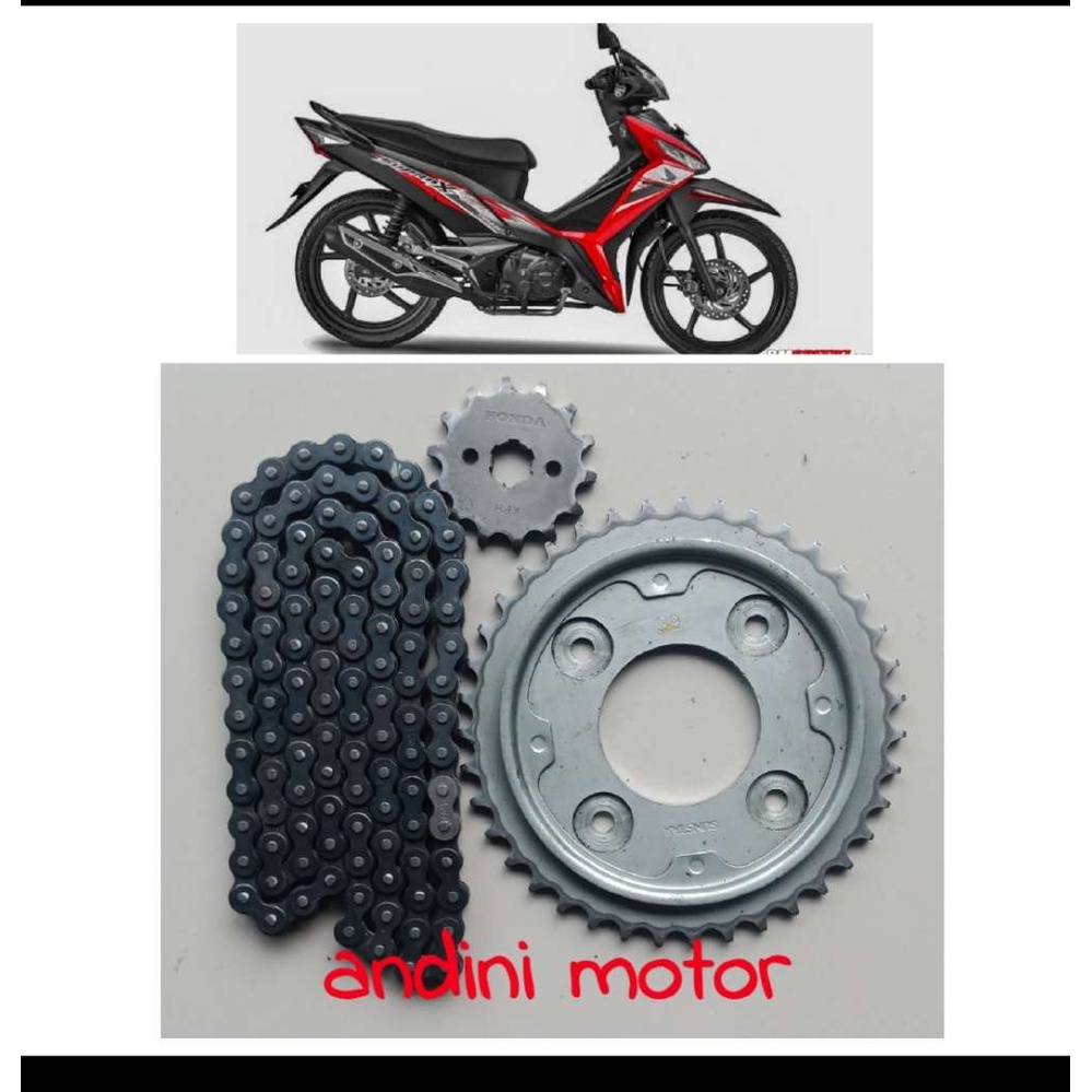 Gir set absolute revo fi copotan original, Gir motor Supra x 125 lama, gir motor Supra x 125 fi, Gea