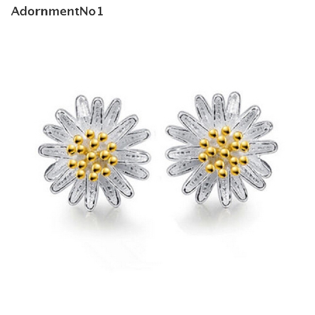 (AdornmentNo1) Anting Tusuk Sterling Silver 925 Bentuk Bunga Aster Krisan Untuk Wanita