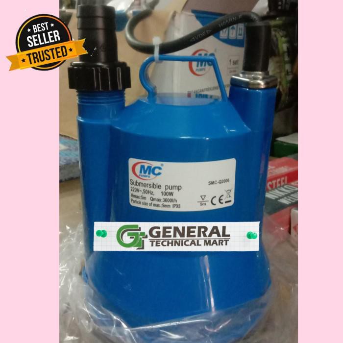 Pompa Air / Pompa Sirkulasi Kolam Ikan Pompa Celup Mc 100 Watt