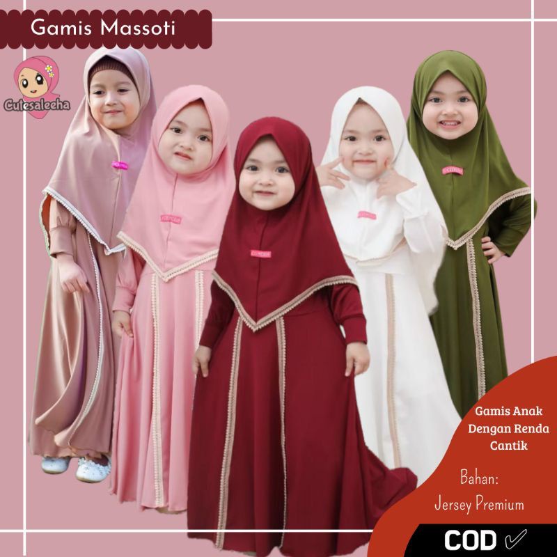 Jual Gamis Anak Perempuan Gamis Anak Warna Putih Anak 1-10 Tahun Gamis