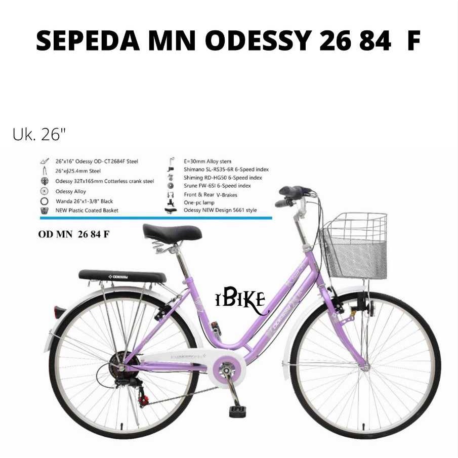 Sepeda Keranjang Dewasa ODESSY 26 84 F Ukuran 26 Inch Mini 6 Speed