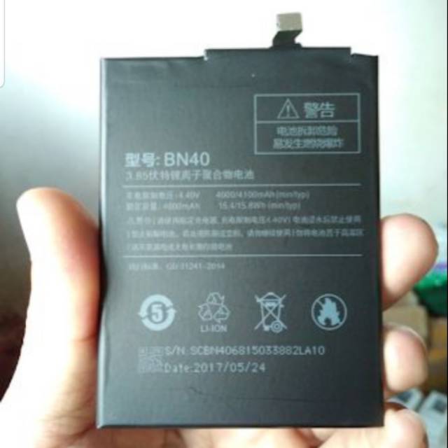 BATERAI BATTERY BATRE ORIGINAL XIAOMI REDMI 4 PRO/4 PRIME BN40