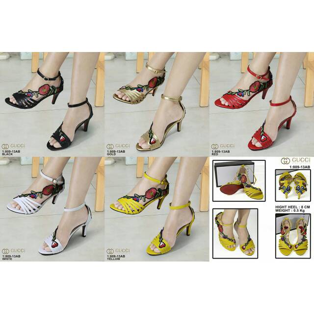 SEPATU GUCCI FLOWER 809-13AB BRANDED BATAM IMPORT