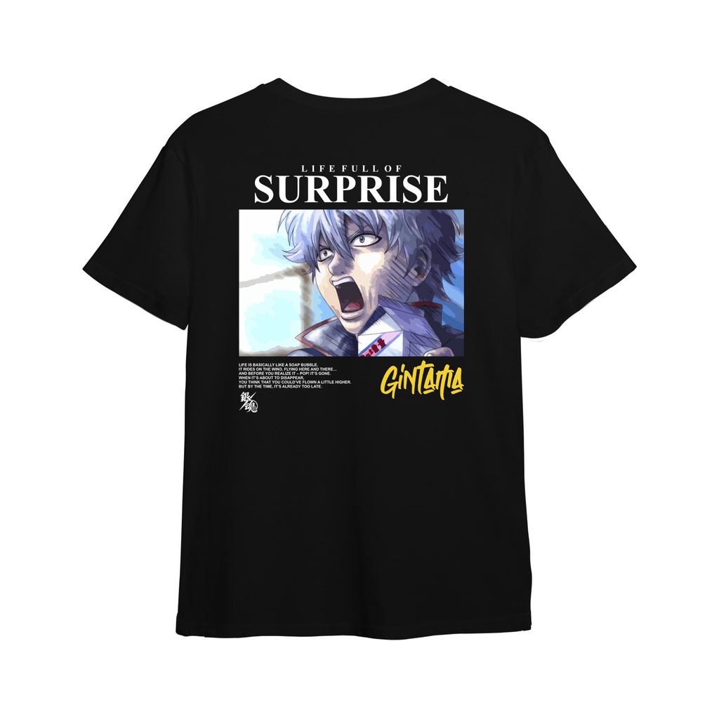 Nirvash Kaos Baju Distro Pria Black Combad 24 S Fit Size M L XL Motif Anime GINTAMA