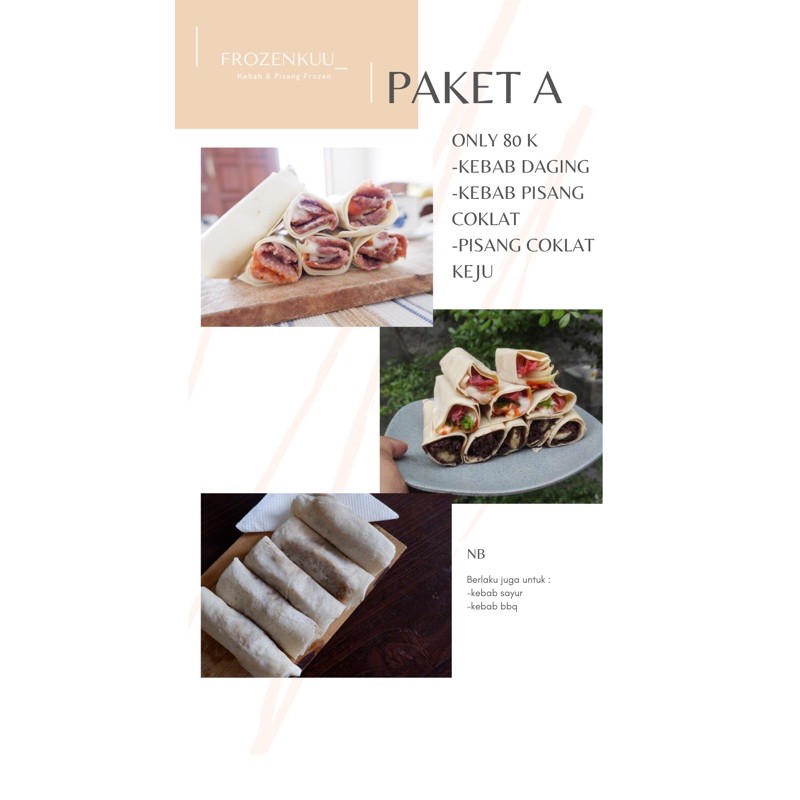 

kebab & pisang frozen