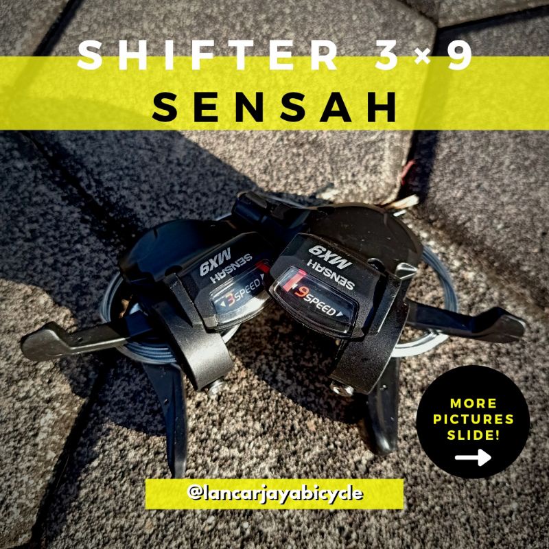 Shifter 9 Speed "SENSAH" MX9/Shifter 3×9 Speed Kiri Kanan (Sepasang)