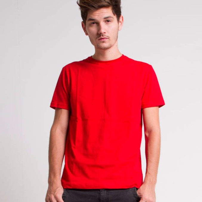 BASIC CREW NECK RED - Kaos Tshirt MERAH cewek cowok pria wanita Free Ongkir - PAXTA TEES