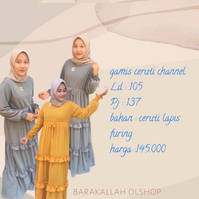 baju gamis ceruti/ceruty babydoll/gamis murah/gamis kekinian