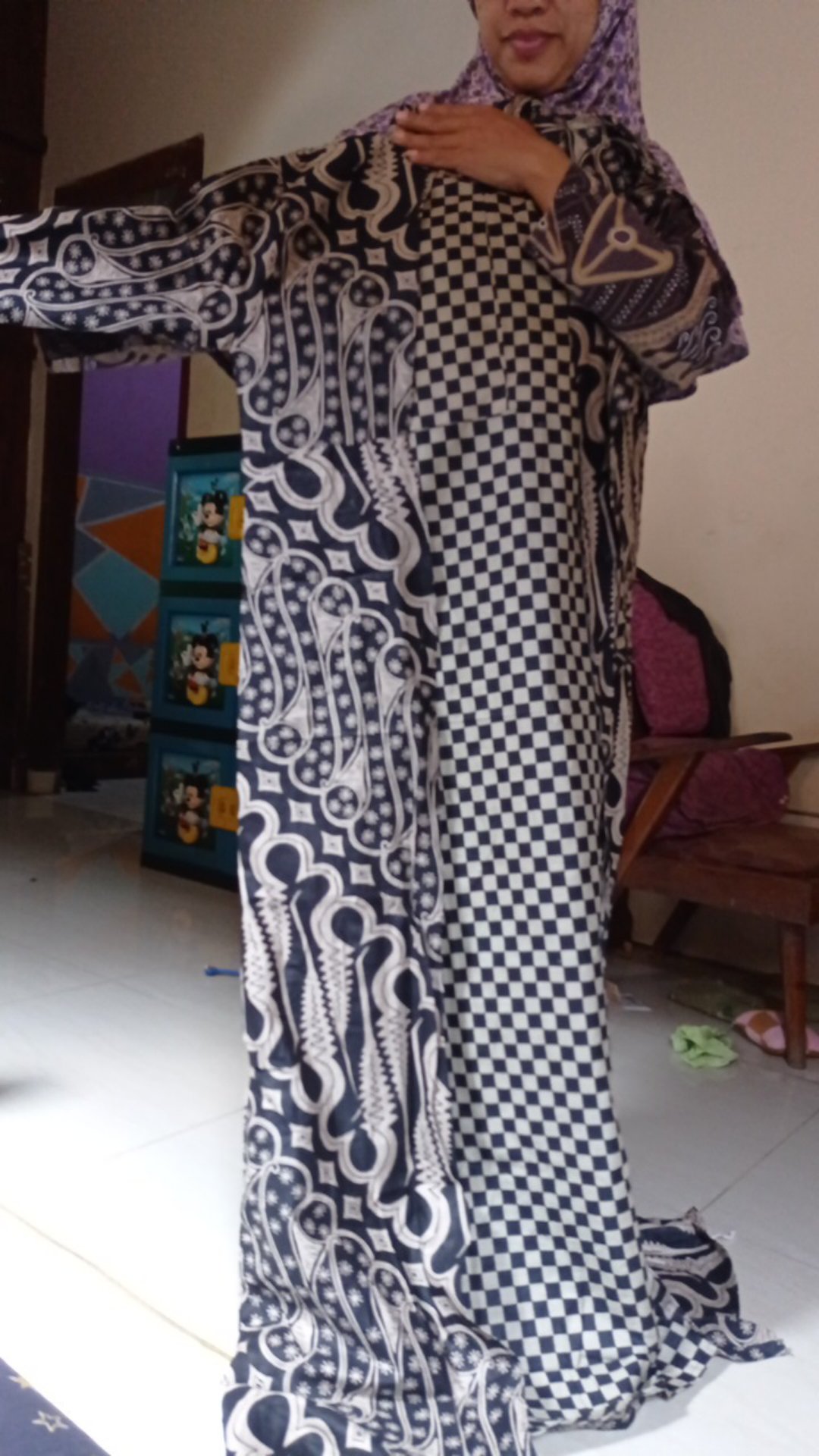 Ms Gamis Batik Sriwedari Maxi Super Jumbo Xxl Ld 110