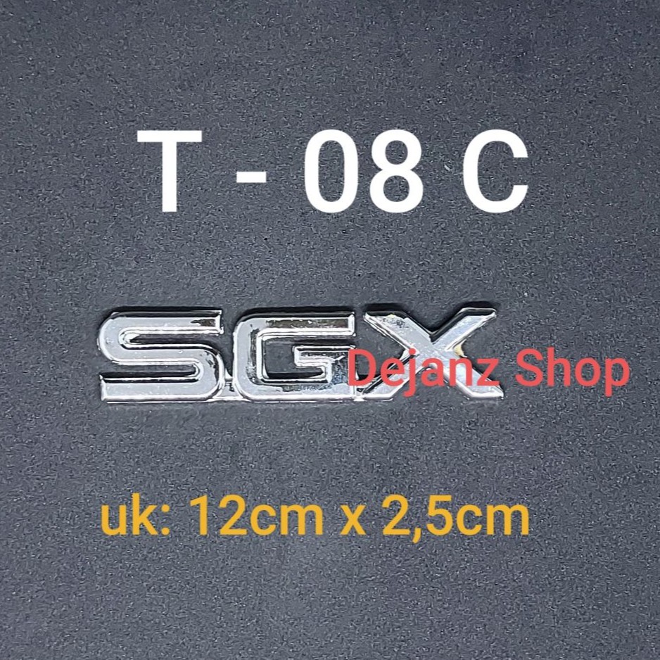 T8C. Emblem - Logo - Stiker - Sticker - Tulisan - Lambang SGX Chrome