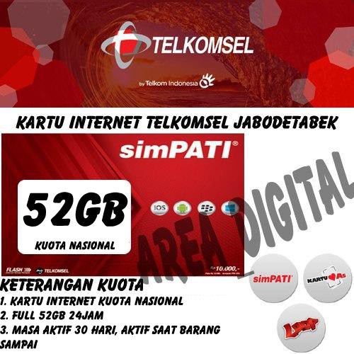 PAKET INTERNET 52GB NASIONAL TELKOMSEL