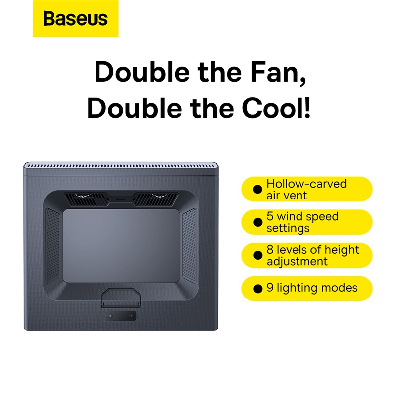 Baseus Double Turbo Fan Laptop Stand Cooler RGB ThermoCool Cooling pad