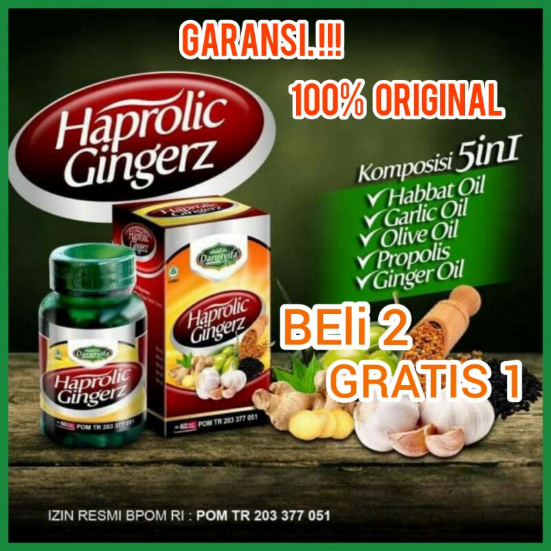 Kapsul Haprolic Gingerz Asli / Kapsul Habbatussauda / Kapsul Minyak Zaitun Asli Original