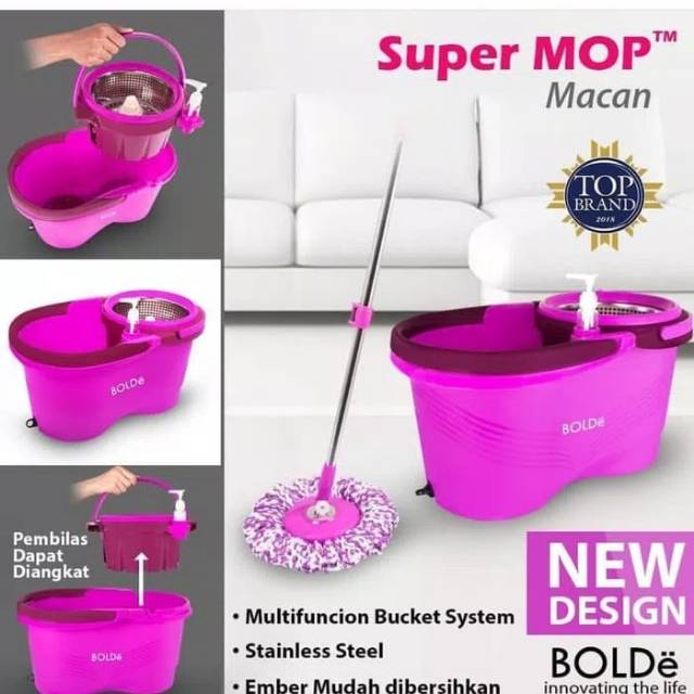 SUPERMOP MACAN 2 In 1 BOLDE - ALAT PEL OTOMATIS - PENGERING BISA DI LEPAS