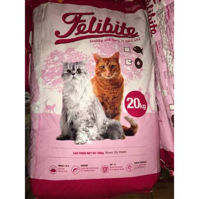 [PROMO TERMURAH] MAKANAN/PAKAN KUCING FELIBITE IKAN/DONAT 20KG