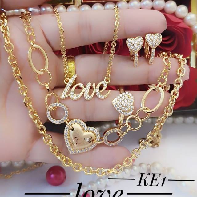 Xuping set perhiasan lapis emas 24k 1903