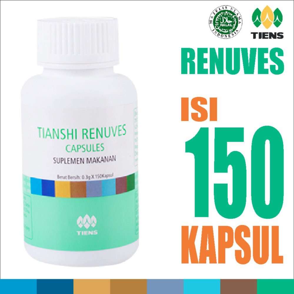 Tiens Renuves Capsules Isi 150 Kapsul - 100% Original.