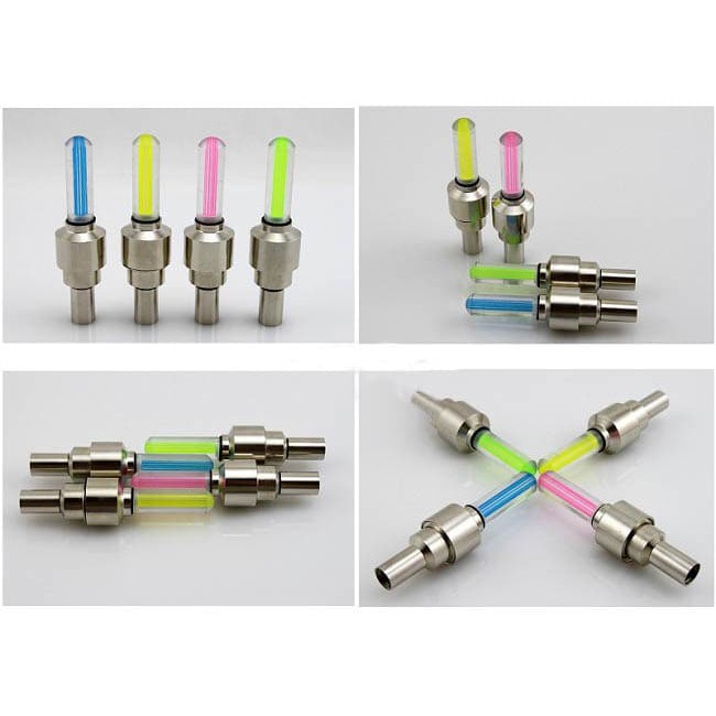 Tutup Pentil Ban Lampu LED, Sepeda Motor, Sepeda , Mobil - Merah Muda