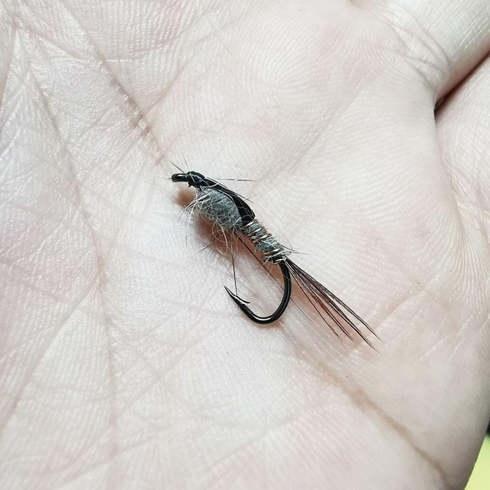 Preva 5pcs Pengait Lalat Nymphs Rabbit Hair Barbed Hook Isi12# Umpan Pancing