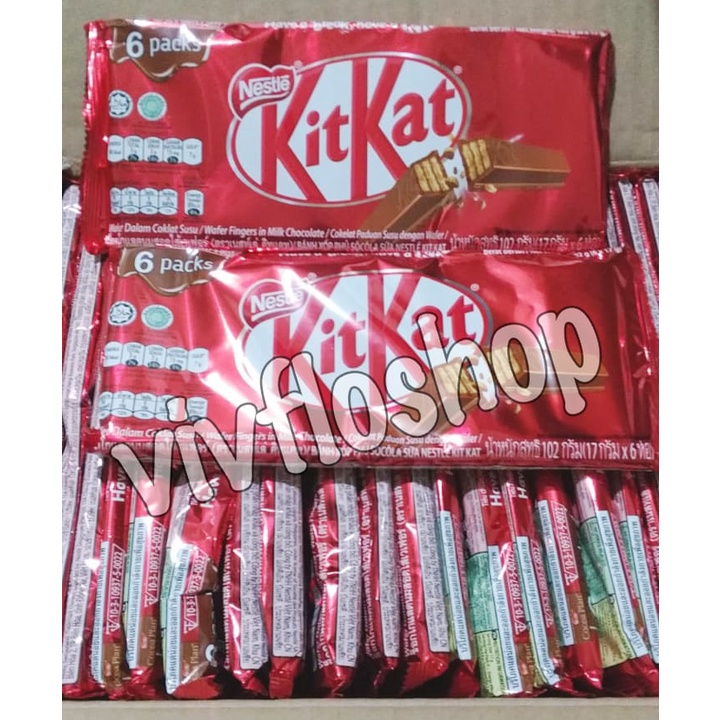 

Nestle Wafer Coklat KitKat 2 fingers isi 6 (6x2 fingers) 102 gram Kit Kat