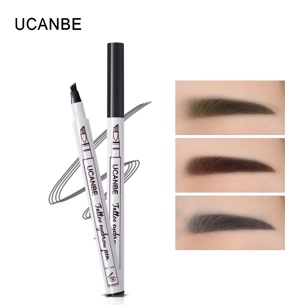 Ucanbe 3 Color Sketch Eyebrow Pencil Makeup Durable Nutrual Smudge Proof Eye Brows Pen Cosmetics