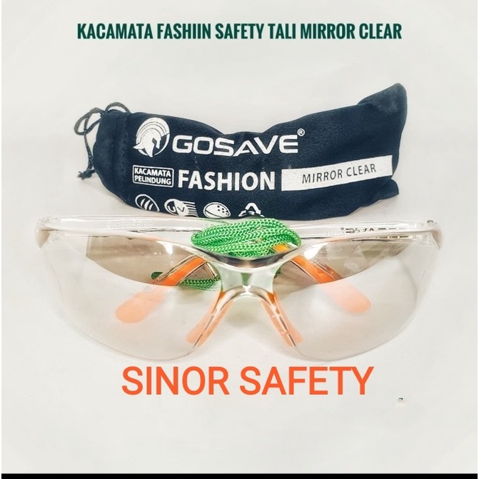 Kacamata Safety Fashion Plus Tali MIRROR KACAMATA Las Motor GERINDA