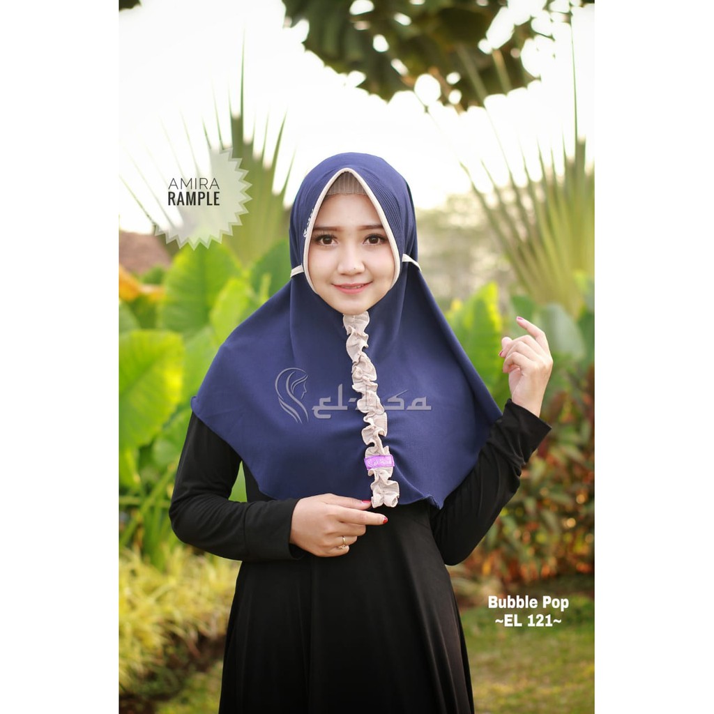 EB500 Hijab Jilbab Khimar Kerudung El Lisa Instan Amira