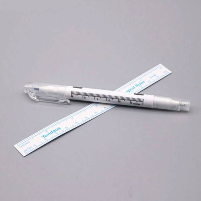 Microblading pen / pena penanda sulam alis + penggaris / eyebrow tattoo pen marker