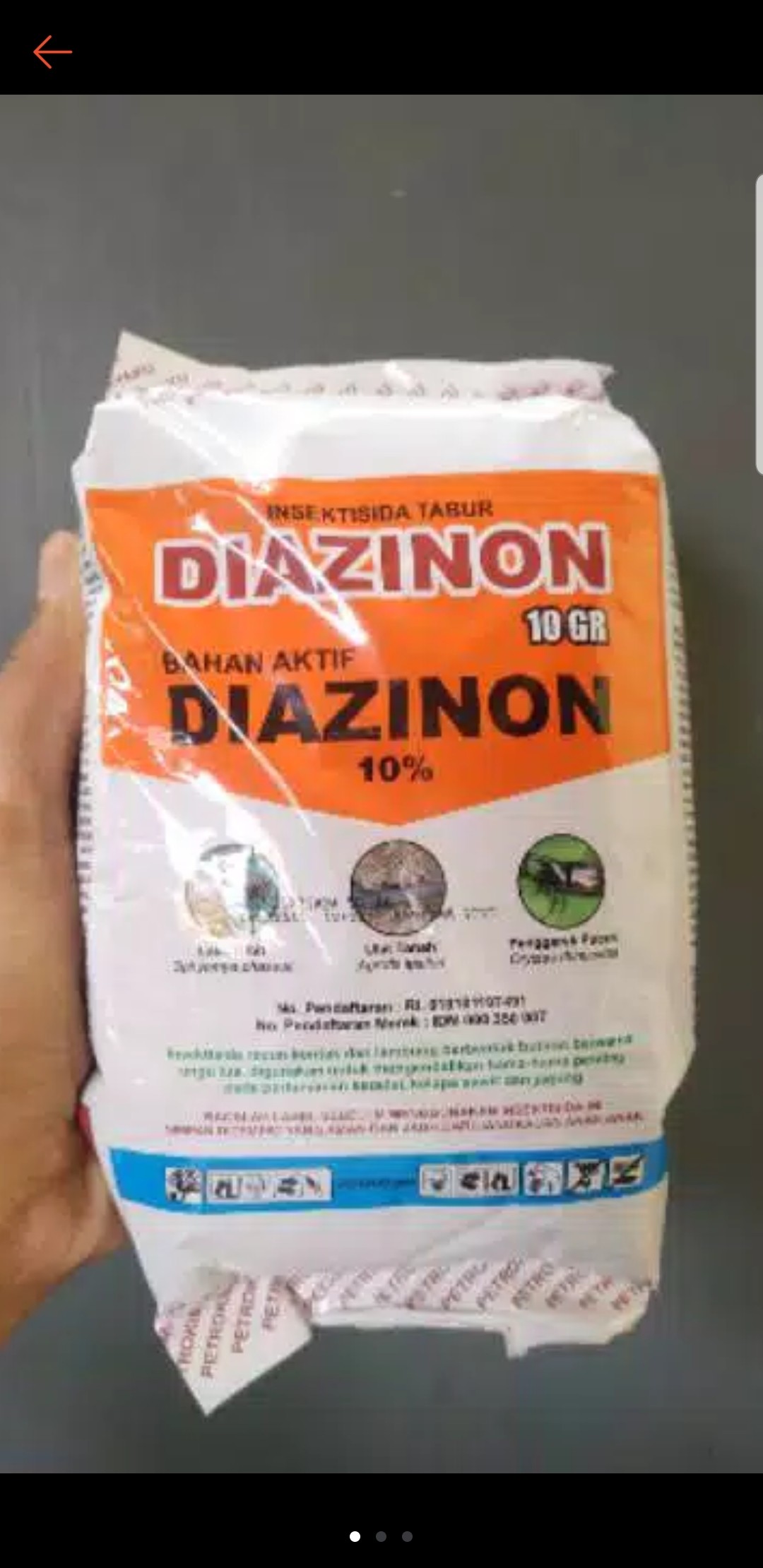 [insektisida Tabur] Diazinon 10 Gr Insektisida Pembasmi Hama Ulat Tanah Dan Lalat