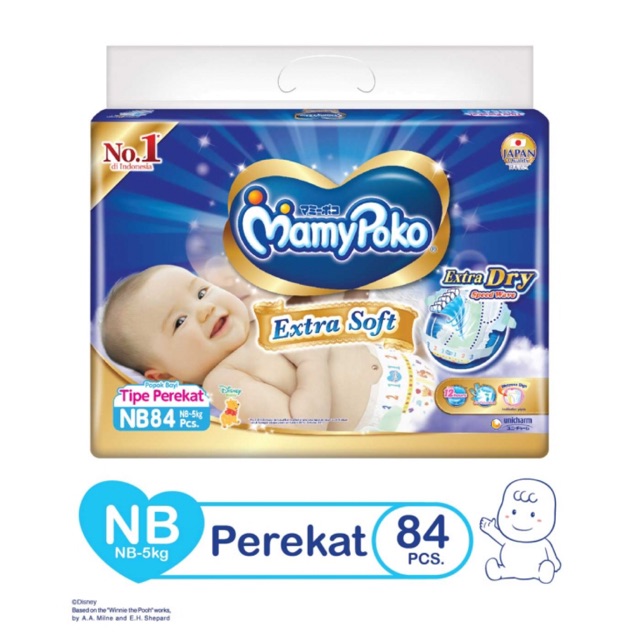 Mamypoko Extra Soft Tape NB84, S80 - Mamypoko Perekat