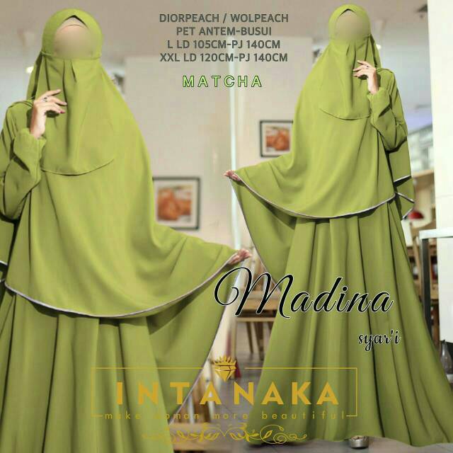 Madina by intanaka gamis syari gamis polos gamis murah gamis set gamis buaui gamis jumbo big