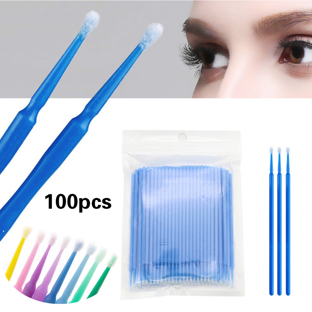 100Pcs Brush Aplikator Bulu Mata Extension Sekali Pakai