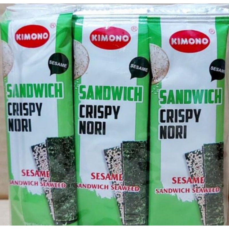 

Kimono Sandwich Crispy Nori 108gr (24pcs)/ Rumput Laut Wijen /import