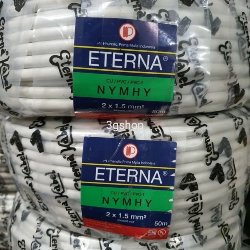 KABEL SERABUT NYMHY 2X1.5 ETERNA (METERAN)