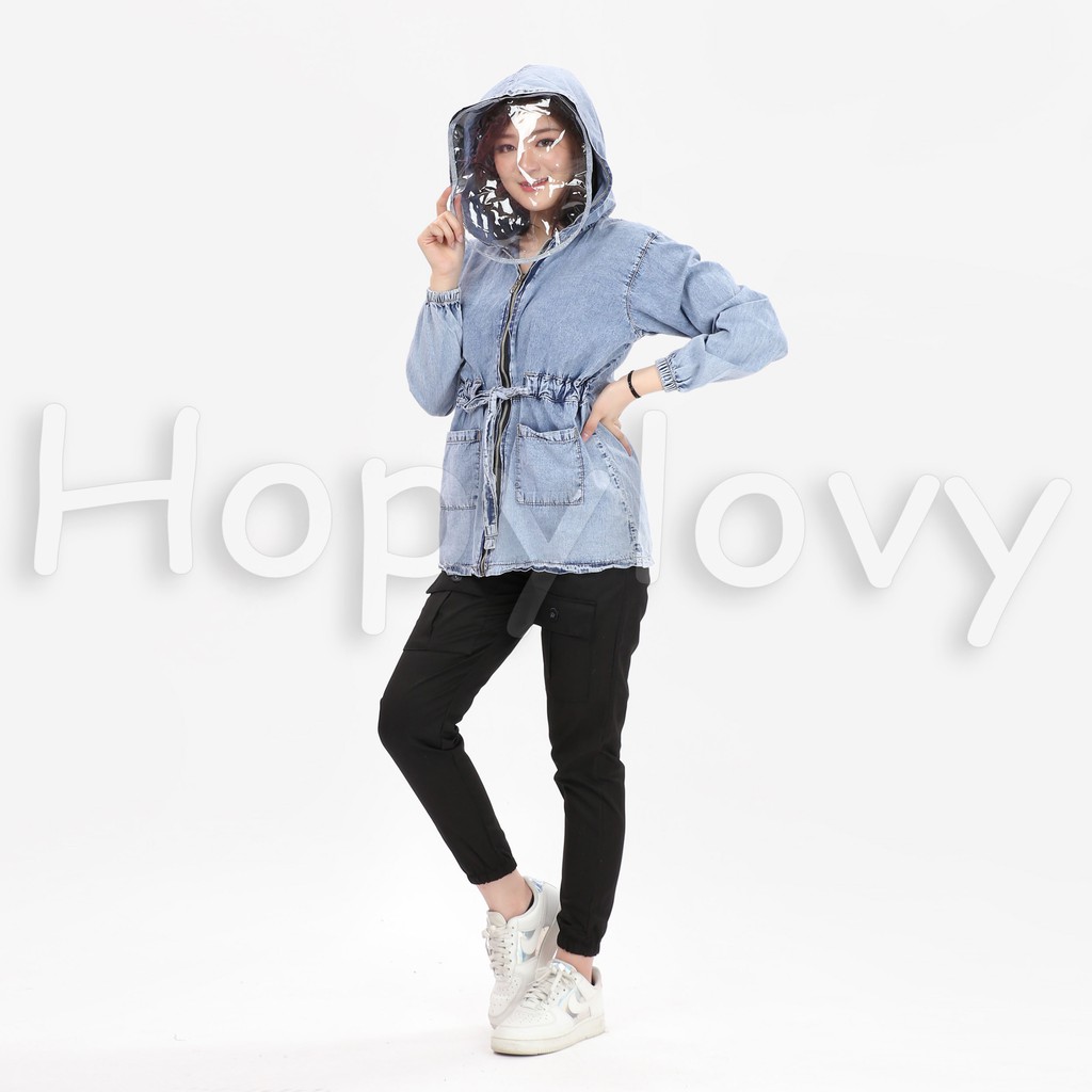 HOPYLOVY - Jaket Hoodie Wanita Anti Corona Selvia