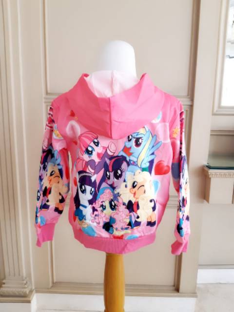 GA2691 LITTLE PONY OUTER PINK / JACKET HOODIE ANAK PINK / JAKET OUTER LITTLE PONY IMPORT MURAH