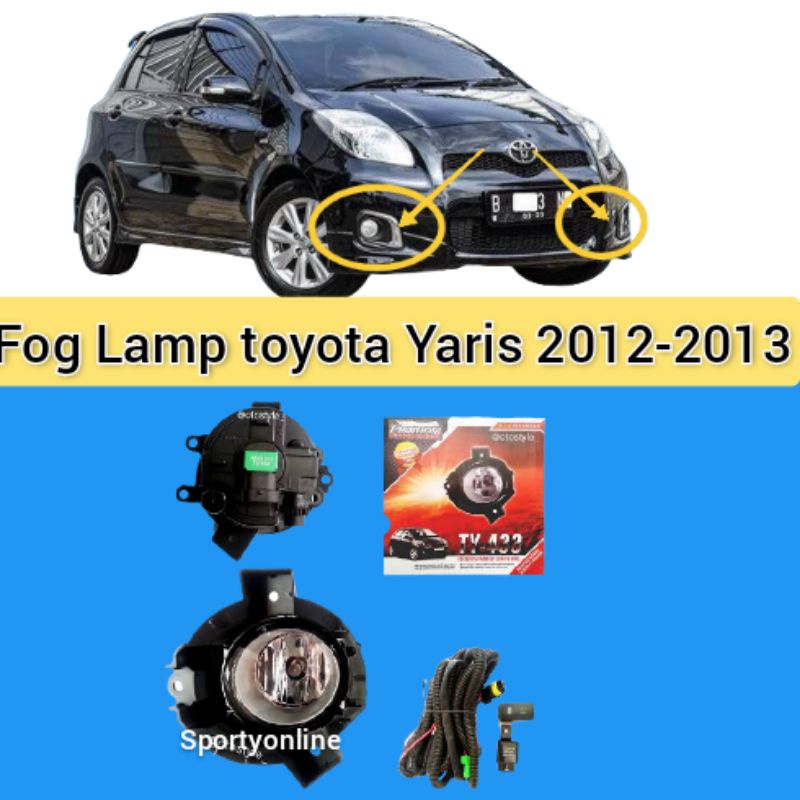 fog lamp toyota yaris 2012-2013