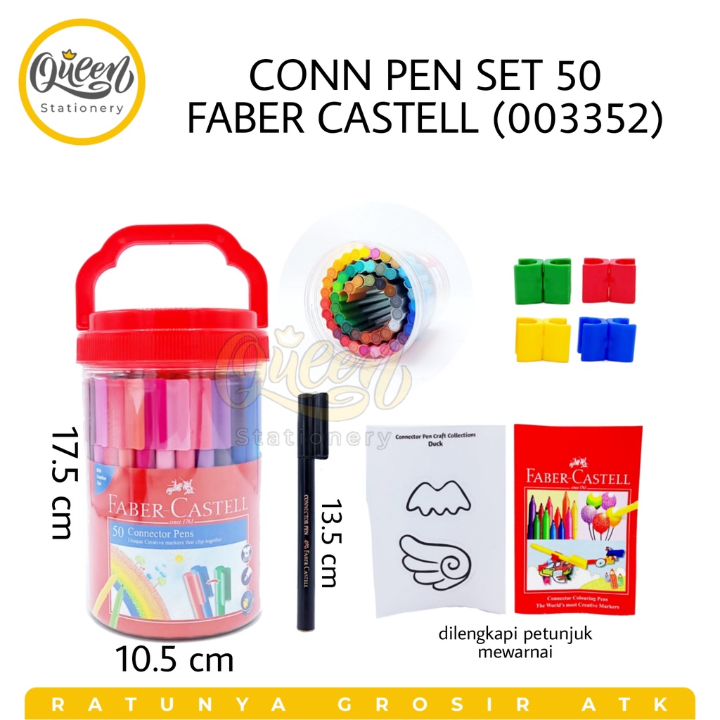

1 SET CONNECTOR PEN SET 50 BUCKET FABER CASTELL / SPIDOL WARNA (003352)