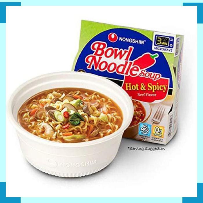 

Nongshim Bowl Noodles Hot Spicy Ramyeon Mie Korea Instant Noodles Mi