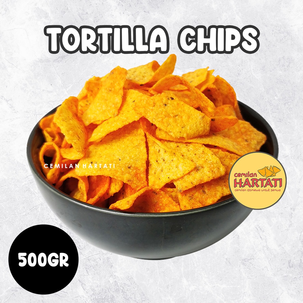 

TORTILLA ( 500GR ) / TORTILLA CHIPS - CEMILAN HARTATI