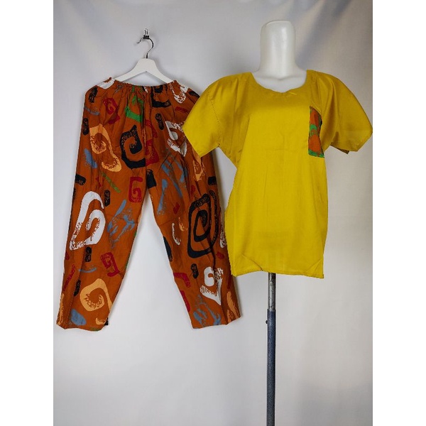 SETCEL JUMBO REMPEL XXL/SETELAN CELANA PANJANG XXL/SET BABBYDOLL XXL/PIYAMA XXL/BAJU TIDUR-G44