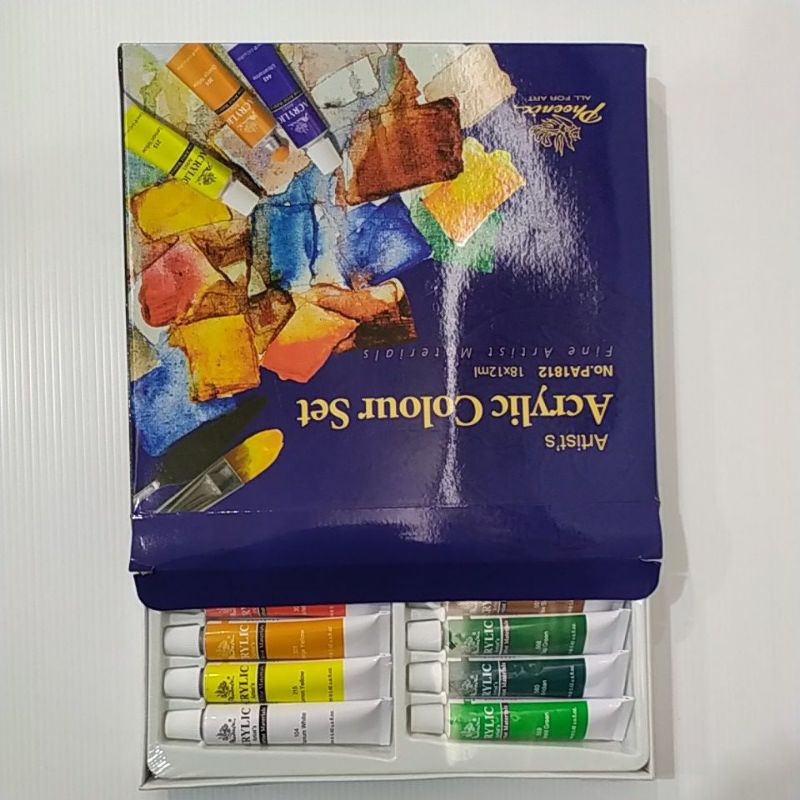 Jual Gramedia Cijantung - Phoenix Artist's Acrylic Colour Set (Isi 18) Indonesia|Shopee Indonesia