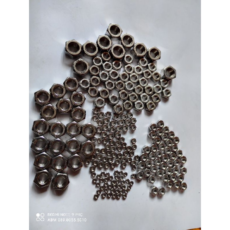 Mur Stainless M8 atau Mur 12