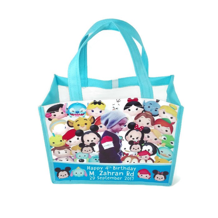 TERLARIS Tas Ultah Mika Pakai Nama Foto Custom Promo Sale Terbaru / Tas Ulang Tahun Transparan