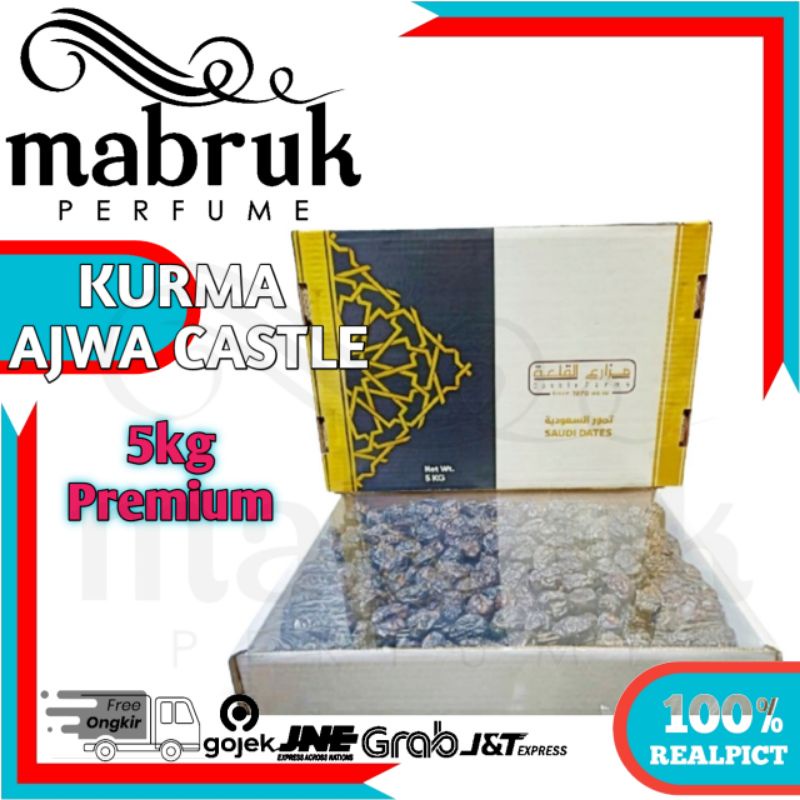 

Bisa COD Kurma Ajwa Medina Organik Premium Castle Farm 5 kg Ajwa Madinah 5kg Original Korma Nabi