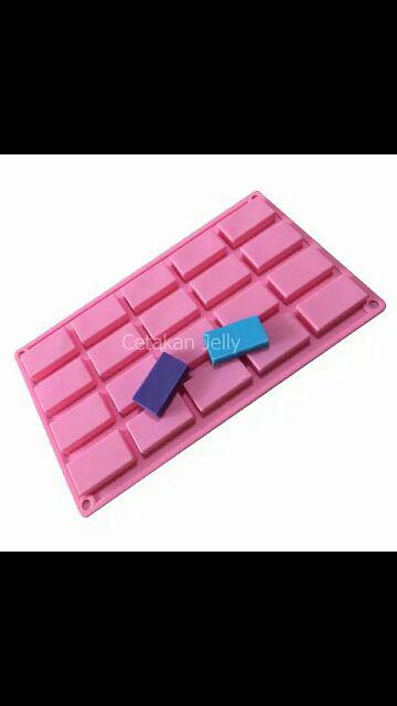 Cj Cetakan Silikon Kue Cake Coklat Pudding Jelly Sabun  Box 20 Cavity